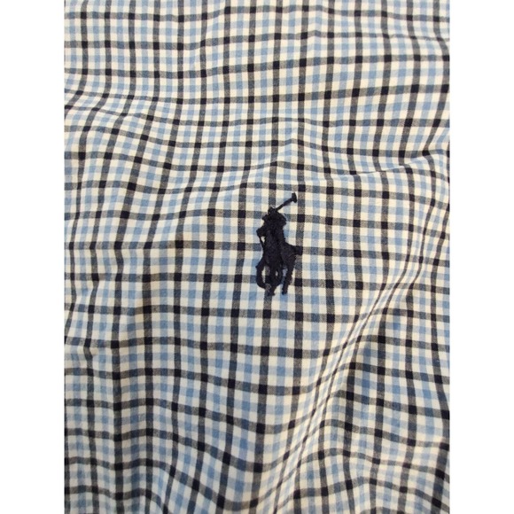 Ralph‎ Lauren Shirt Men's XL Long Sleeve Button Down Blue Check Print - Picture 2 of 7